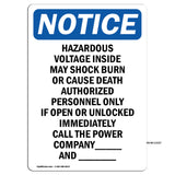 Hazardous Voltage Inside May Shock Burn Sign