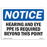 Hearing & Eye PPE Is Required Beyond This Point