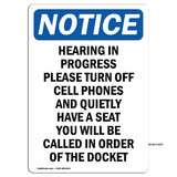 Hearing In Progress Please Turn Off Cell