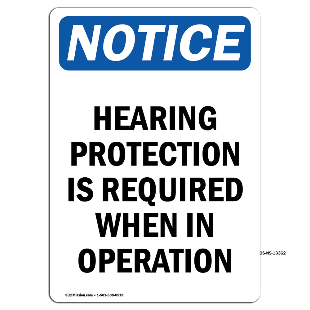 Hearing Protection Is Required Sign