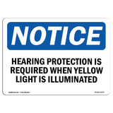 Hearing Protection Is Required When Yellow