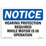 Hearing Protection Required While Motor