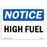 High Fuel Sign