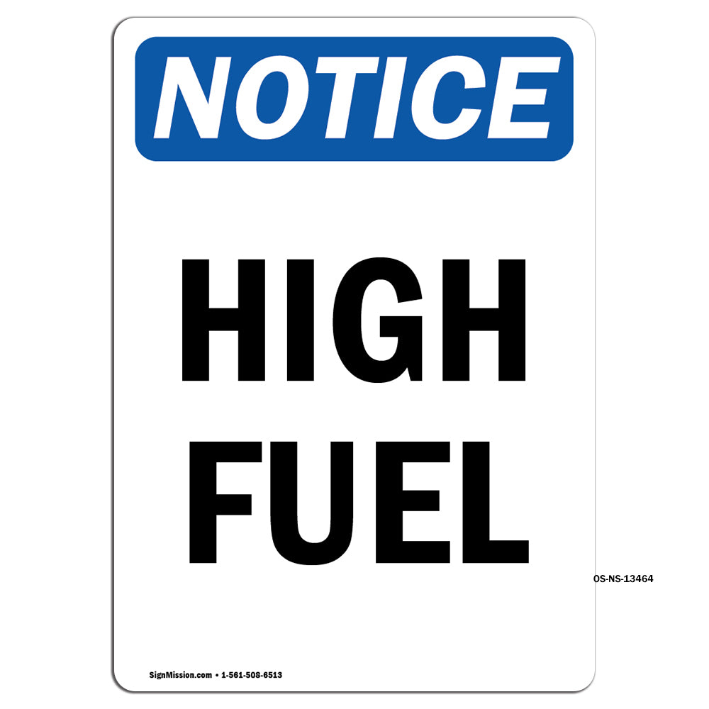 High Fuel Sign