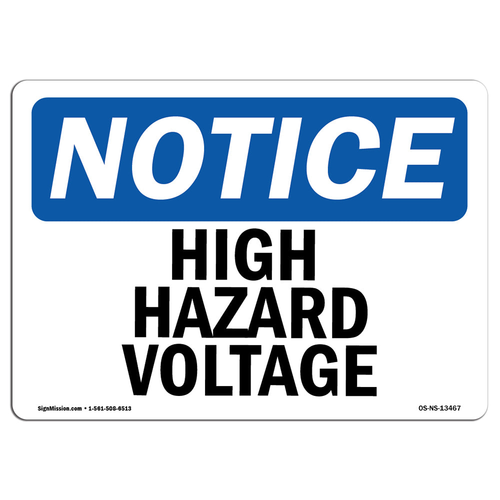 High Hazardous Voltage Sign