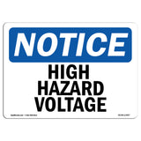 High Hazardous Voltage Sign
