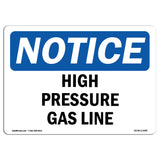 High Pressure Gas Line Sign