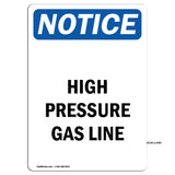 High Pressure Gas Line Sign