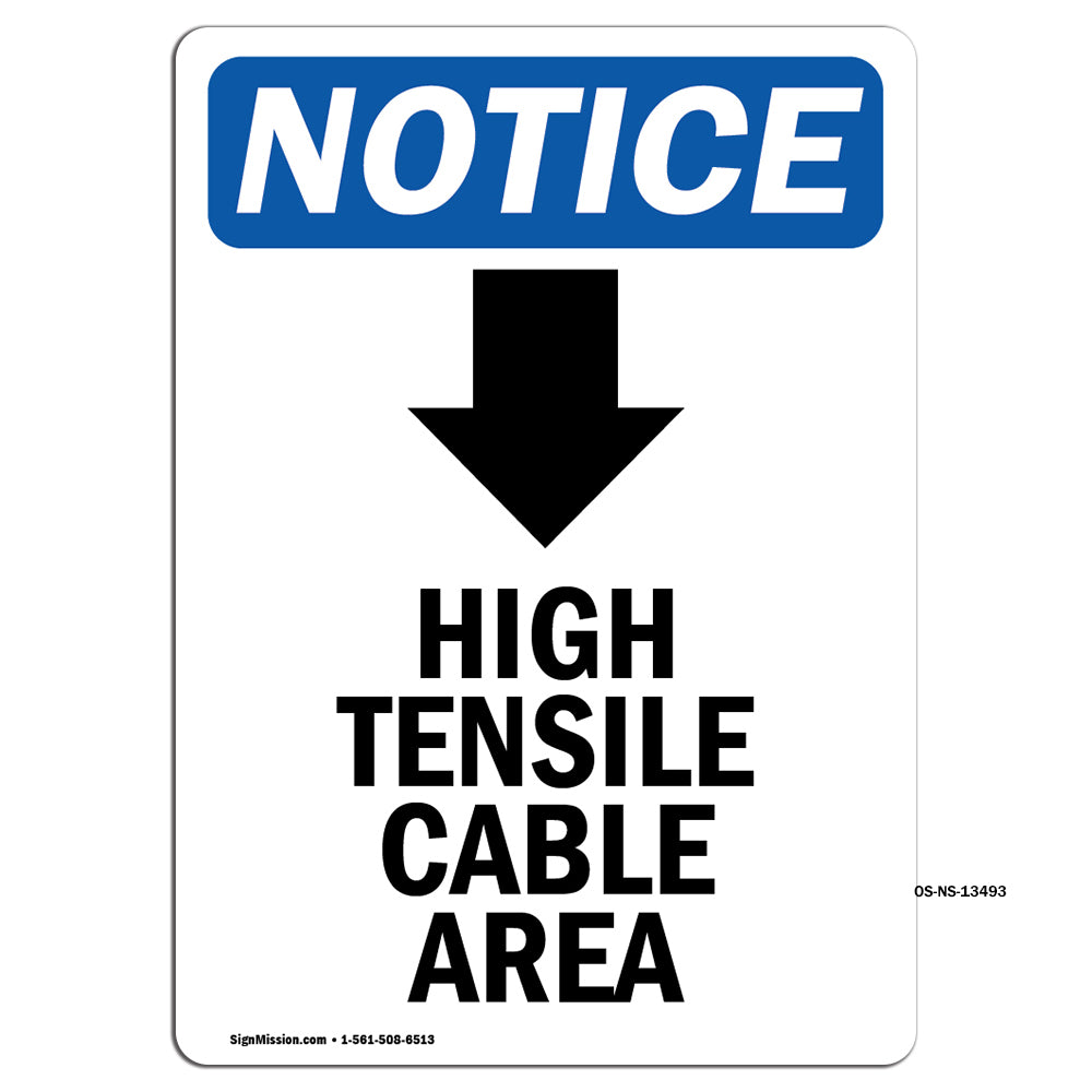 High Tensile Cable Area [Down Arrow]