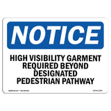 High Visibility Garment Required Beyond