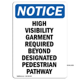 High Visibility Garment Required Beyond