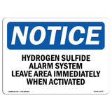 Hydrogen Sulfide Alarm System Leave Area