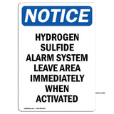 Hydrogen Sulfide Alarm System Leave Area