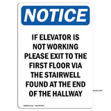 If Elevator Is Not Working Please Exit To