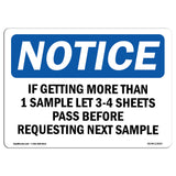 If Getting More Than 1 Sample Let 3-4 Sheets