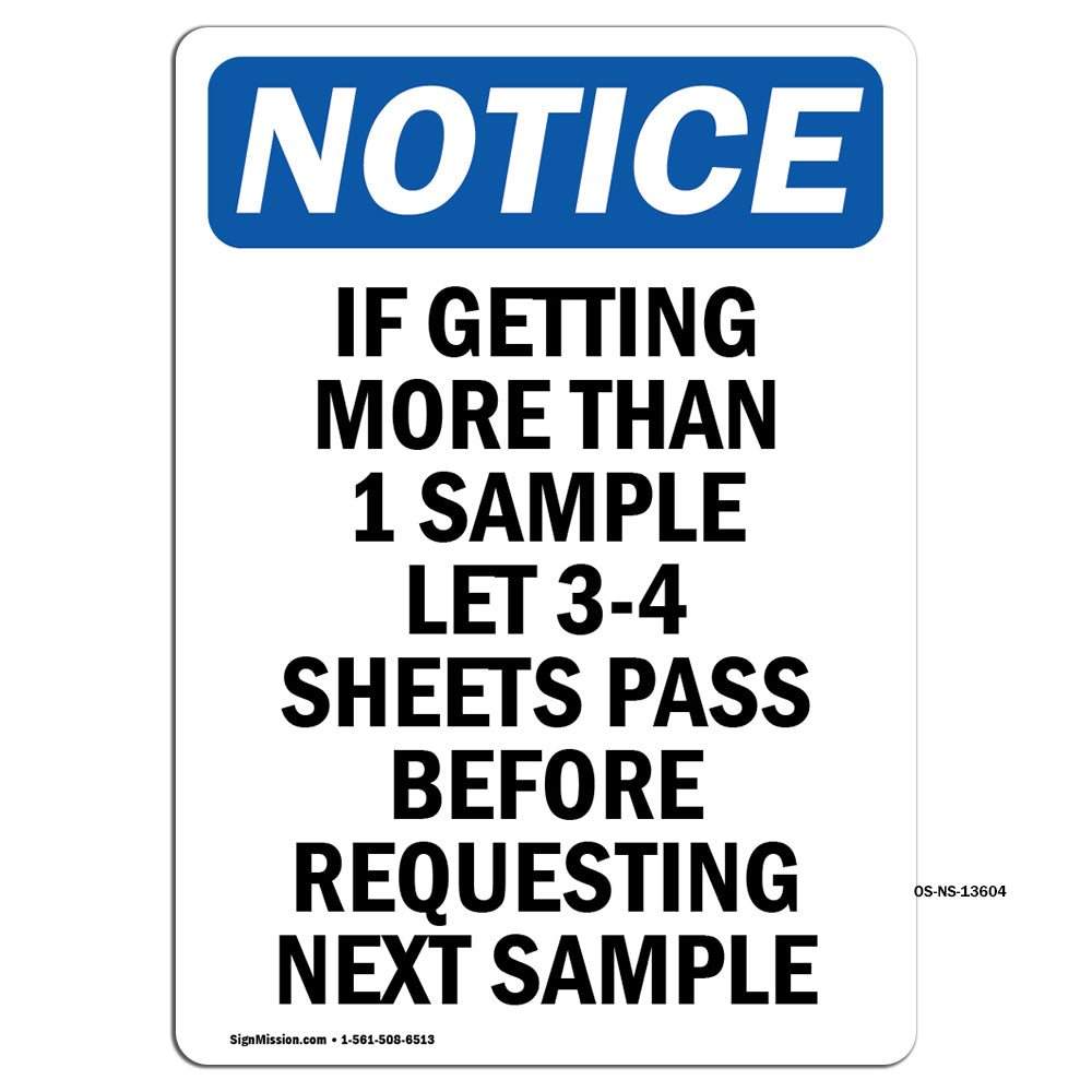 If Getting More Than 1 Sample Let 3-4 Sheets