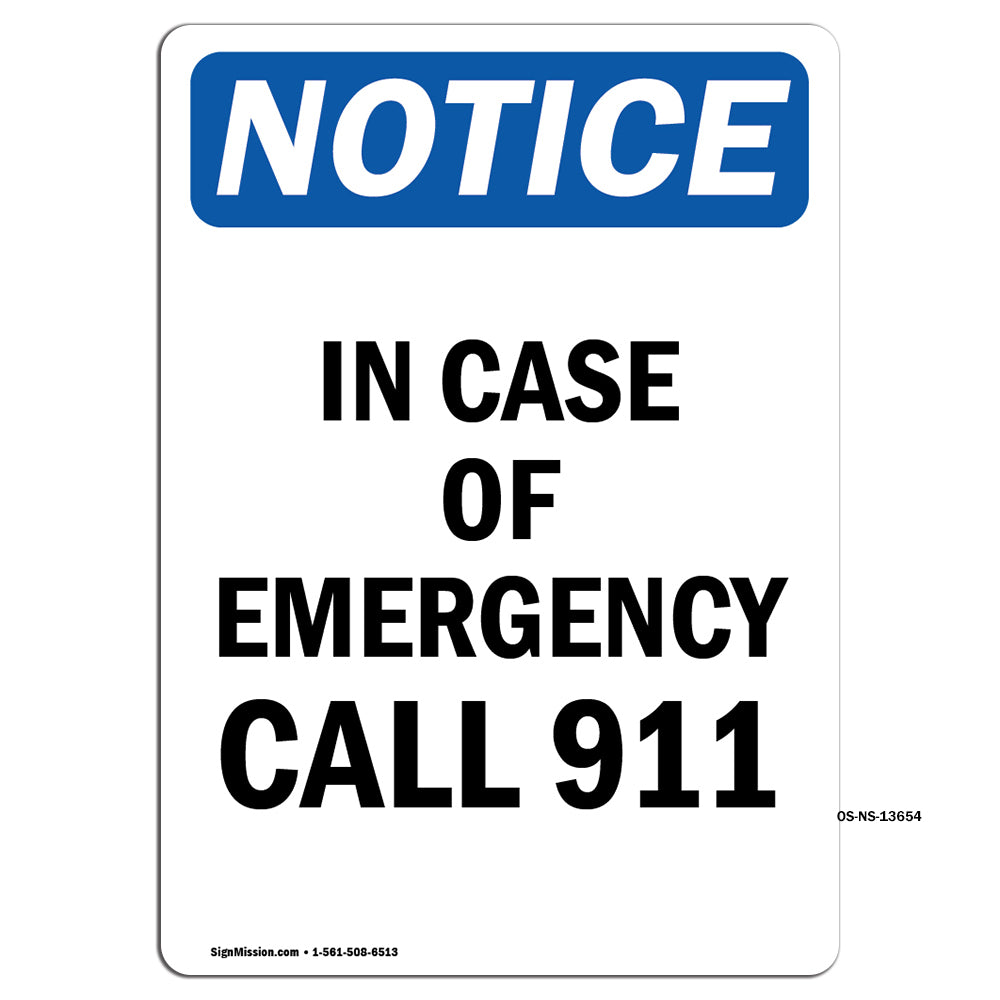 In Case Of Emergency Call 911