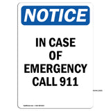 In Case Of Emergency Call 911