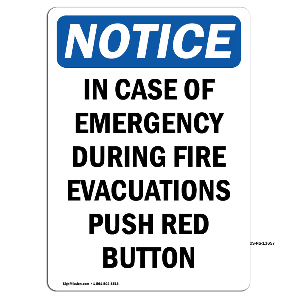 In Case Of Emergency During Fire Evacuations