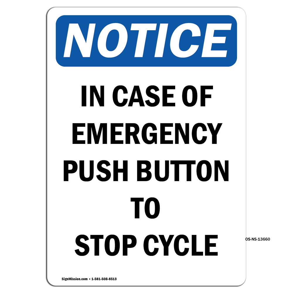 In Case Of Emergency Push Button