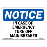 In Case Of Emergency Turn Off Main Breaker
