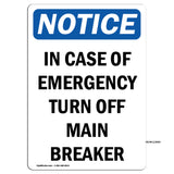 In Case Of Emergency Turn Off Main Breaker