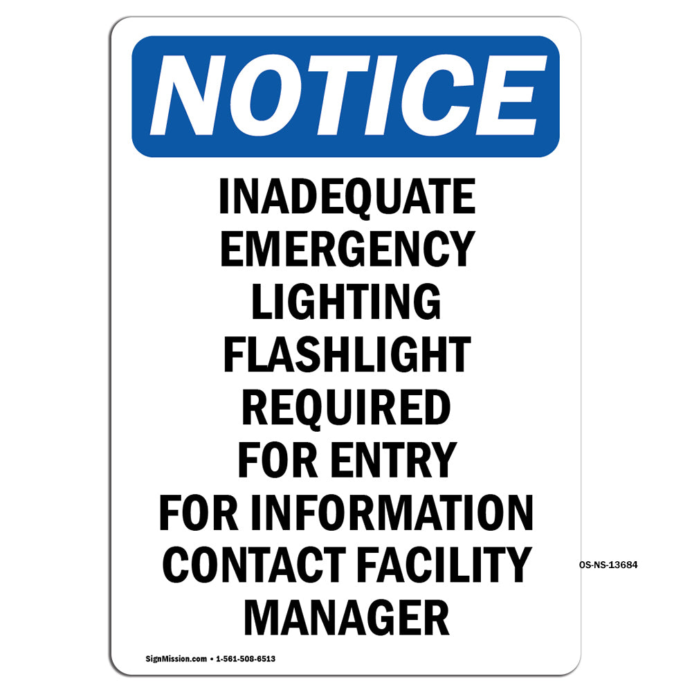 Inadequate Emergency Lighting Flashlight