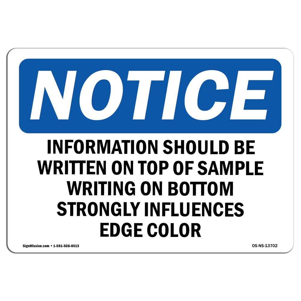 Information Should Be Written On Top Of