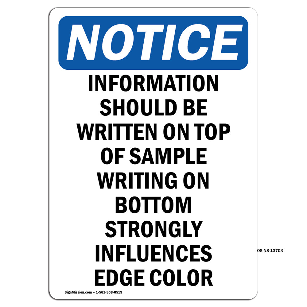 Information Should Be Written On Top Of