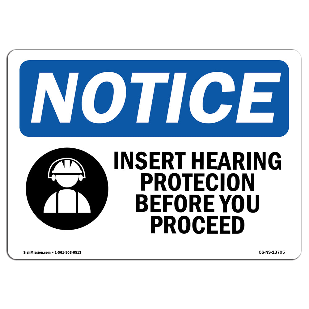 Insert Hearing Protection Before