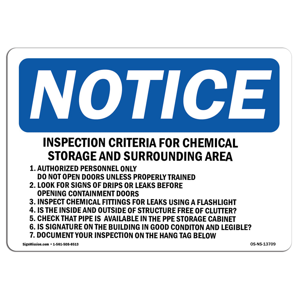 Inspection Criteria For Chemical