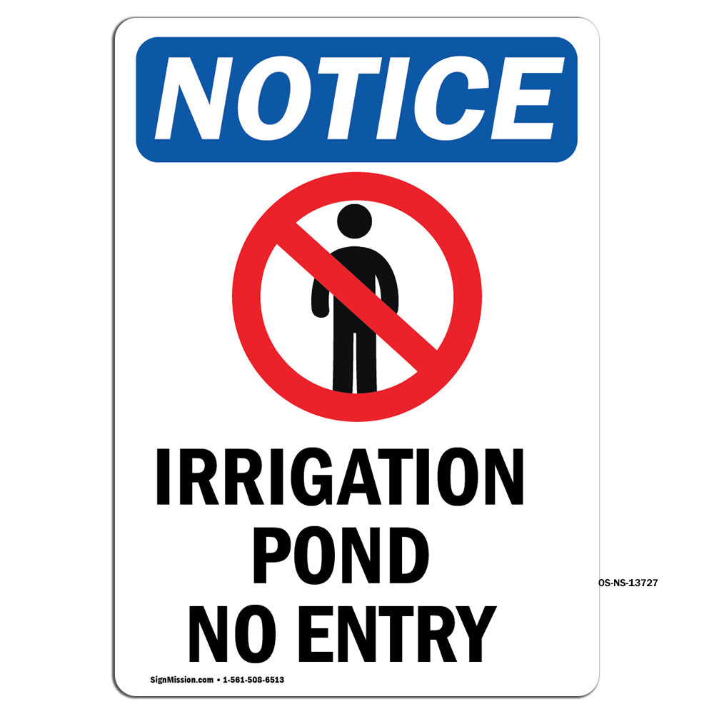 Irrigation Pond No Entry