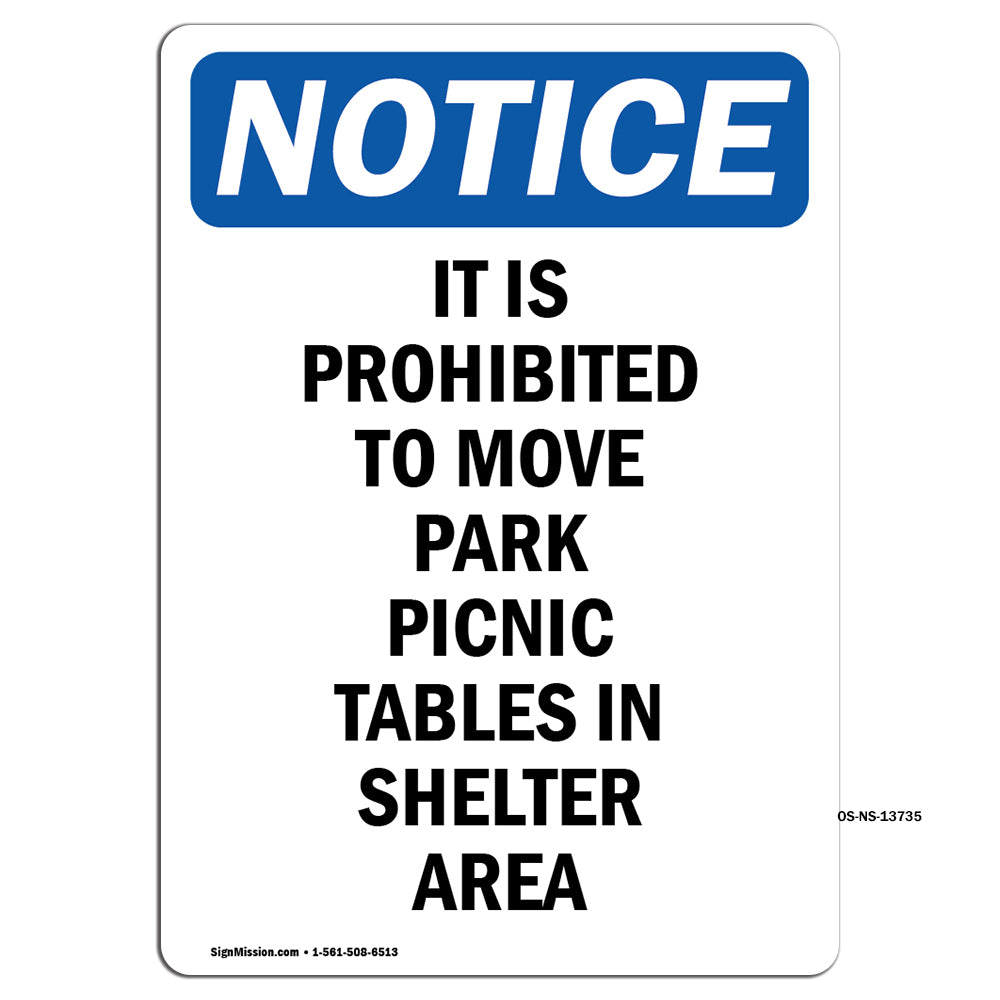 It Is Prohibited To Move Park Picnic Tables