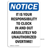 It Is Your Responsibility To Clock In And