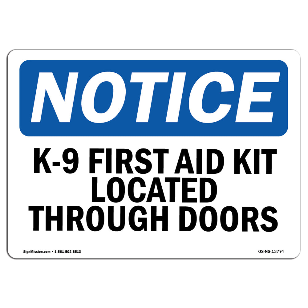 K-9 First Aid Kit Located Through Doors