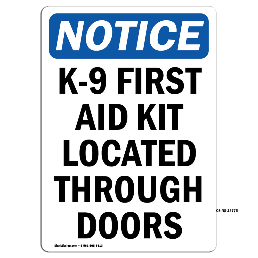 K-9 First Aid Kit Located Through Doors