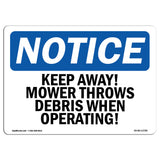 Keep Away! Mower Throws Debris