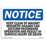 Keep Clear Of Magnet Magnetic Hazard Can Sign