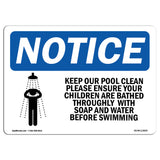 Keep Our Pool Clean Please Ensure