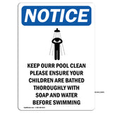 Keep Our Pool Clean Please Ensure