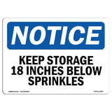 Keep Storage 18 Inches Below Sprinklers
