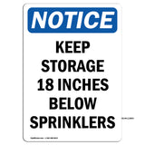 Keep Storage 18 Inches Below Sprinklers