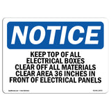 Keep Top Of All Electrical Boxes Clear Of Sign
