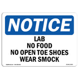 Lab No Food No Open Toe Shoes Wear Smock