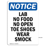 Lab No Food No Open Toe Shoes Wear Smock
