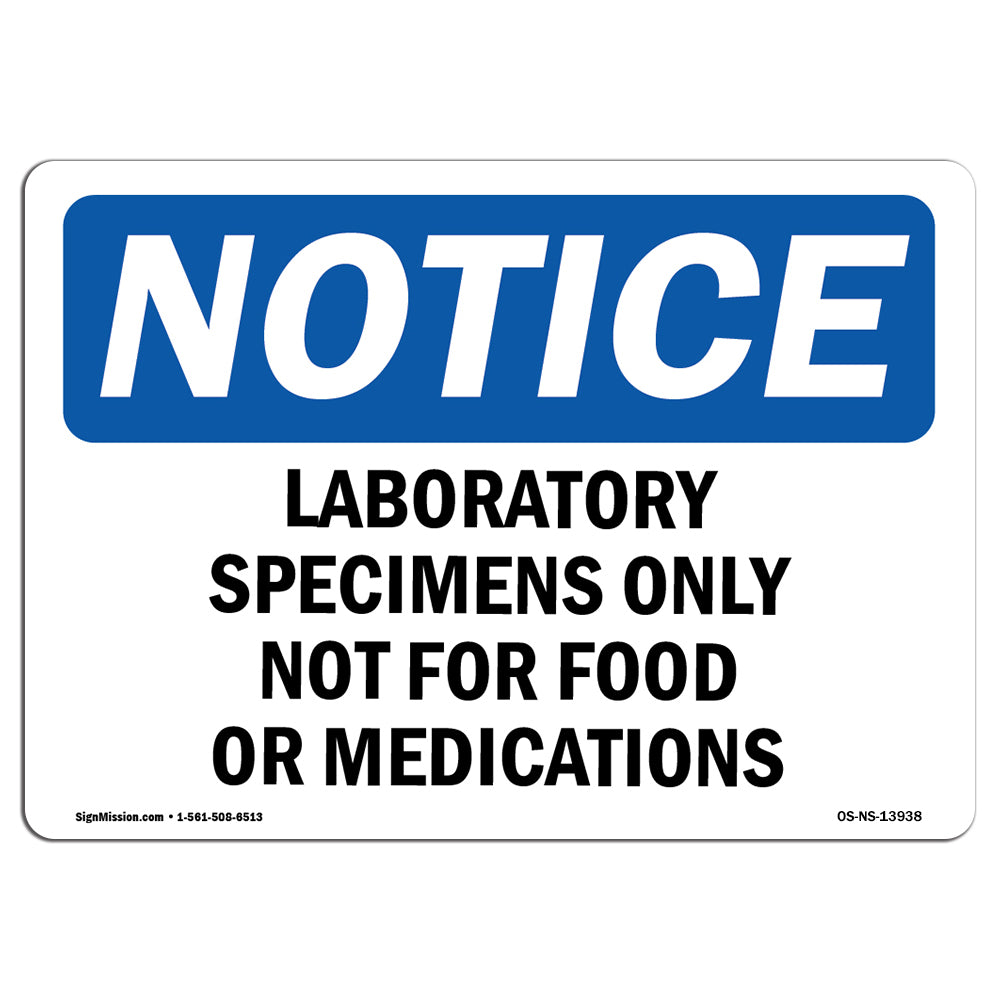 Laboratory Specimens Only Not For Food Or