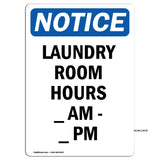 Laundry Room Hours ____ Am - ____ Pm