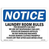 Laundry Room Rules For Residents