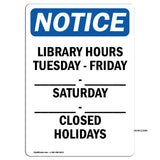 Library Hours Tuesday - Friday ____ - ____