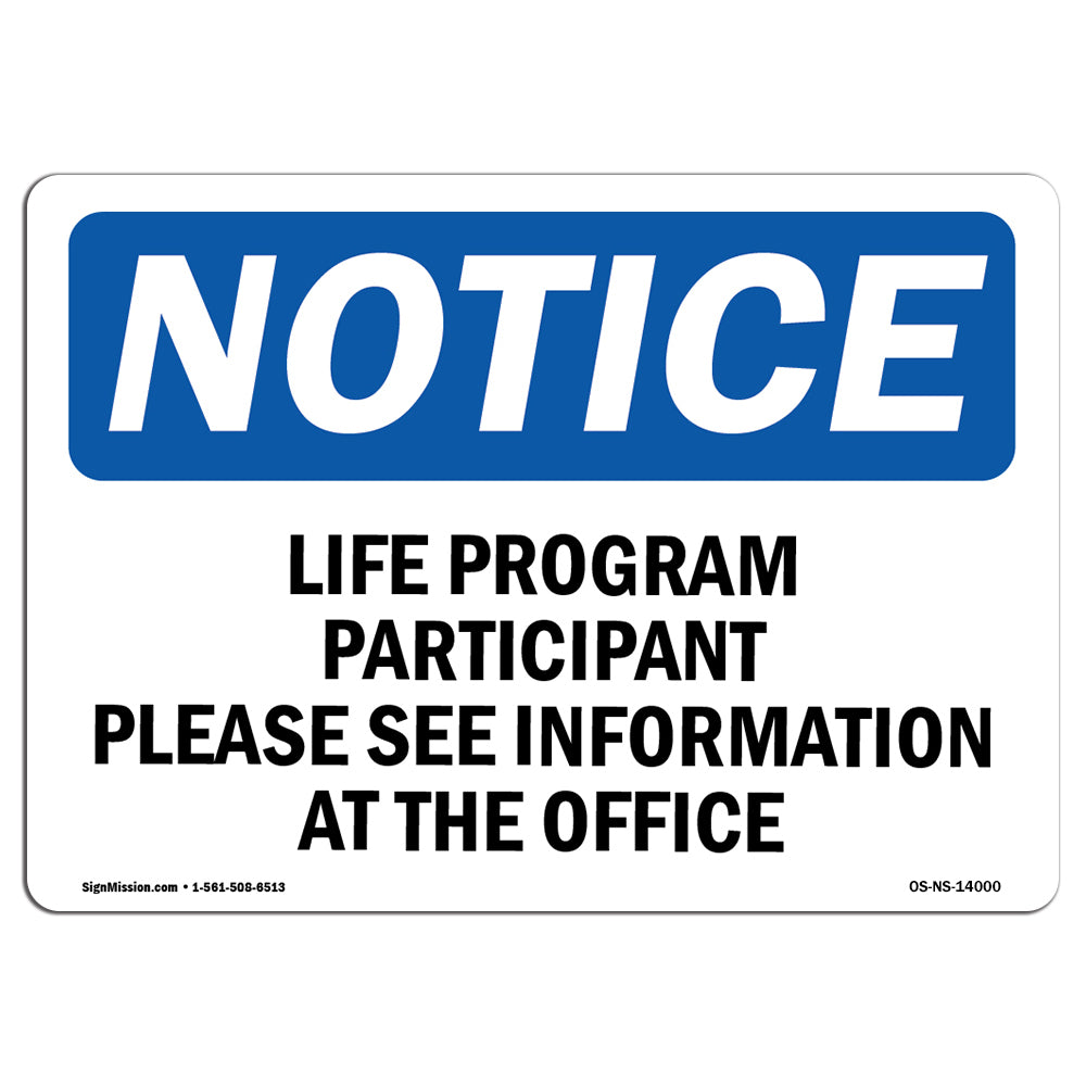 Life Program Participant Please See Information